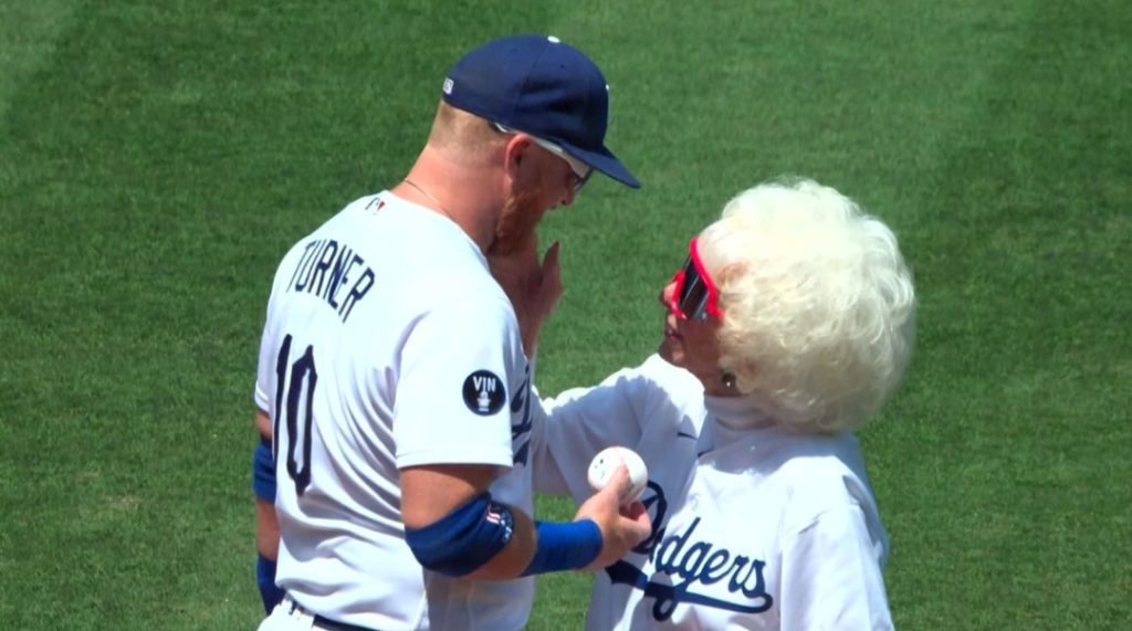 Dodgers Video: Cara Smith Throws First Pitch On Will Smith